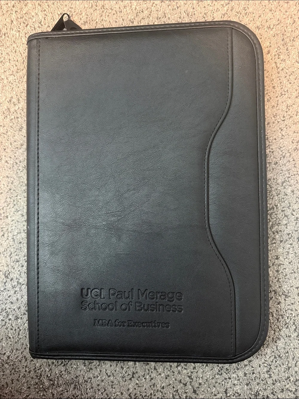 UCI Paul Merage Black Leatherette Business Binder